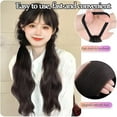 thumbnail image 2 of 18 Body Wave Clip-in Ponytail Extension, Clips for Hair Extensions, Claw Clip Ponytail Extension with Hair Tie, Voluminous Wavy Curls Brown Black 2PCS, 2 of 7