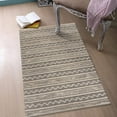 thumbnail image 5 of Lr Home Eco-Friendly Bleached Natural Black, Beige Chevron Striped 2 Feet x 3 Feet Area Rug, 5 of 10