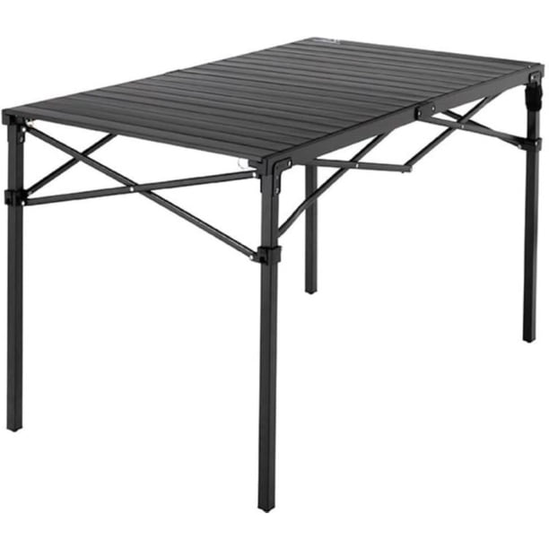 MOUNTAIN SUMMIT GEAR Mesa enrollable resistente para acampar - Mesa plegable portátil con tapa de aluminio y marco de acero de Caddis Sports, Inc. (mediana)