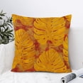 thumbnail image 2 of Yellow Leaf Pillow Covers 16X16 Inch Summer Tropical Monstera Leaves Plant Decorative Pillow Cases Set of 2 Botanical Cotton Linen Throw Pillows Modern Home Decor for Couch Cushion Outdoor, 2 of 6