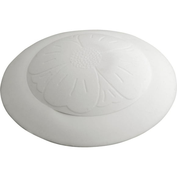Grand bouchon à bouton-poussoir blanc Peerless pour drains de baignoire de 1-1/2 po (3,81 cm)