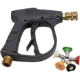 thumbnail image 1 of Pistola rociadora de lavado a presión con 5 boquillas, pistola de espuma de conexión rápida de 4000 PSI 1/4 ", pistola rociadora de rosca macho M22 para lavado de autos JFHHH pequeña, 1 of 5