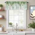 thumbnail image 2 of Green Palm Leaves Kitchen Curtain Valances for Windows Farmhouse Short Curtains, Summer Botanical Tropical Rod Pocket Valance Curtain for Bedroom Cafe Living Room, 2 of 8