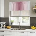 thumbnail image 4 of 2 Pack Valances for Window, Pink Grey Ombre Short Curtains for Kitchen Bedroom Living Room, Farmhouse Gradient Minimalist Rod Pocket Small Window Treatment Valance Drapes 42 x 18 Inch, 4 of 8