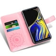 thumbnail image 3 of Asuwish Compatible with Samsung Galaxy Note 9 Wallet Phone Case and Tempered Glass Screen Protector Flip Credit Card Holder Stand Mandala Flower Cell Cover for Note9 Not S9 Women Men Pink, 3 of 9