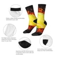 thumbnail image 4 of Lukts Tennis Ball In Fire And Water Pattern Womens Crew Soft Moisture-wicking Socks,Moisture Control Crew Socks,Mid Calf Socks, 4 of 6