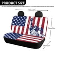 thumbnail image 4 of POLERO 4th of July Rear Bench Seat Covers for Cars, 2 Piece Soft Non Slip Car Back Seat Covers Easy to Install for Sedan and Auto Use, 4 of 4