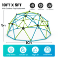 thumbnail image 2 of BlueWood Geodome Playground Climber and Trampoline Combo 10-Foot, ASTM-Certified Safe, 2 of 9
