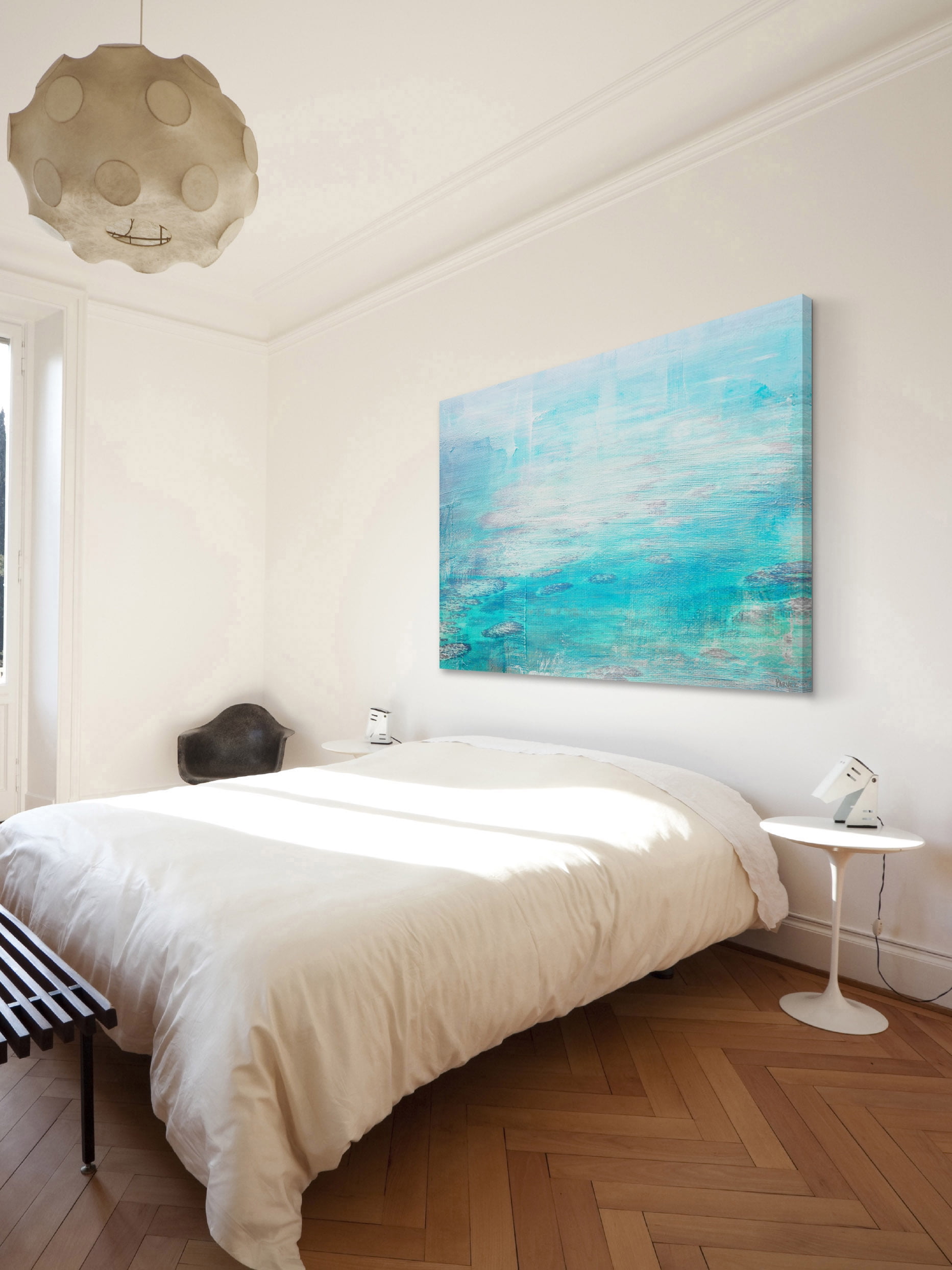 "White Surf" Painting Print on Wrapped Canvas