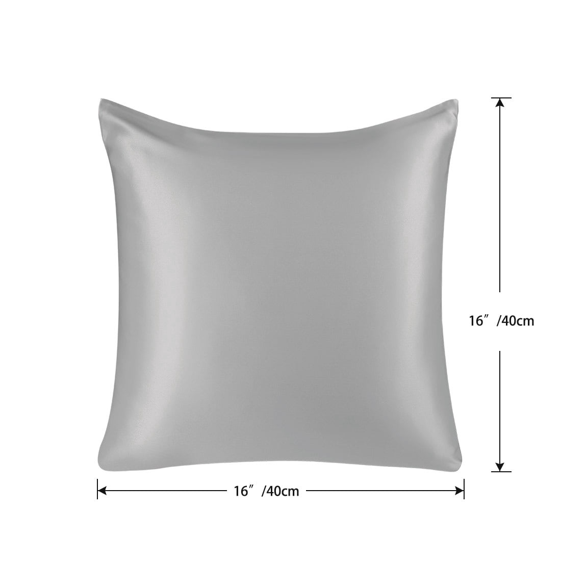 PiccoCasa Silk Pillowcase for Hair and Skin, 22 Momme Silk Pillow Cases Covers with Zip Standard Grey