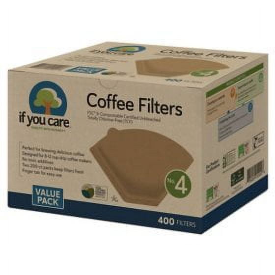 If You Care #4 Unbleached Coffee Filter, 400 count.pack of 2