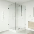 thumbnail image 2 of VIGO Pacifica 48 in. L x 36 in. W x 79 in. H Frameless Hinged Rectangle Shower Enclosure Kit in Chrome with Clear Glass, 2 of 12