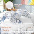 thumbnail image 3 of White Blue Spring Floral Bedding 3 Piece Duvet Cover Set California King, Summer Birds Botanical Soft Microfiber Comforter Cover with Zipper Closure & Pillowcases, Wrinkle & FadeResistant Quilt Cover, 3 of 9