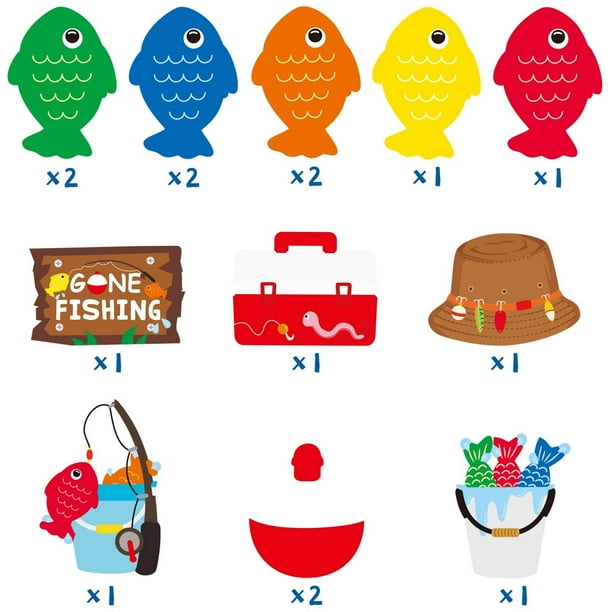 30CT Gone Fishing Party Hanging Swirl Decorations Kit Little