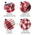 thumbnail image 4 of Alex Vando Plaid Flannel Shirts for Women Long Sleeve, Oversized Womens Casual Flannel Button Down Shirts Blouses Tops,WineWhite S, 4 of 6