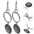 thumbnail image 2 of EeaseCA 2pcs Retro Glass Keychains Darts Key Holder Pendant Silver Alloy Key Rings Gift Craft Ornaments, 2 of 4