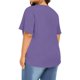 thumbnail image 3 of Karight Womens Plus Size Tops Short Sleeve V Neck Tunic Casual Loose Fit Summer Shirt Pleated Curve Hem Side Split Blouses, 3 of 7