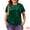 Dark Green, variant on DARING DIVA Women's Plus Crew Neck Short Sleeve Tee Tops Velvet T-Shirt 1X Purple