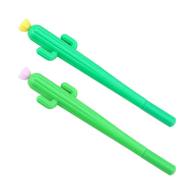 Methold Bolígrafos de Gel de Cactus, 2 uds., accesorios de firma creativos, suministros escolares, novedad, accesorio de oficina, herramienta Suministros de escritura y corrección