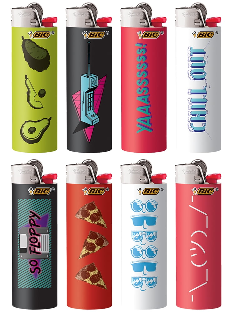 BIC Special Edition Cutting Edge Series Lighters, Set of 8 Lighters