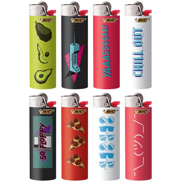 BIC Special Edition Cutting Edge Series Lighters, Set of 8 Lighters