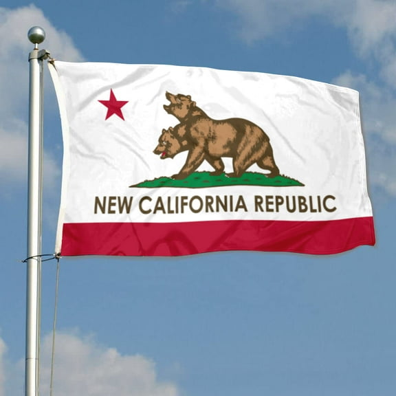 mokarier New California Republic Flag Banner Outdoor Indoor Decoration Flag 3x5Feet Double Stitched Polyester with Brass Grommets
