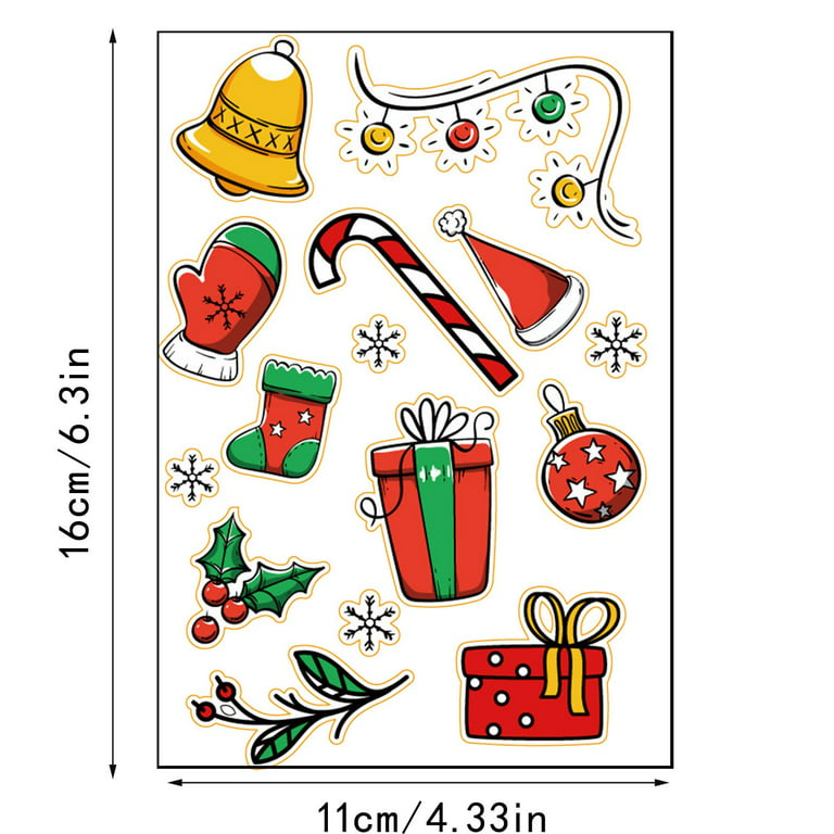 Christmas Decor Christmas Sticker Santa Bell Gift Small Sticker