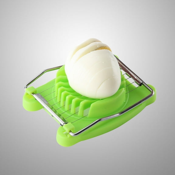 WASHWEPE Egg Slicer 1Pcs Kitchen Gadget Egg Processing Tools Stainless Steel Plastic 11.8 x 3.0 x 1.0in Green Rectangle