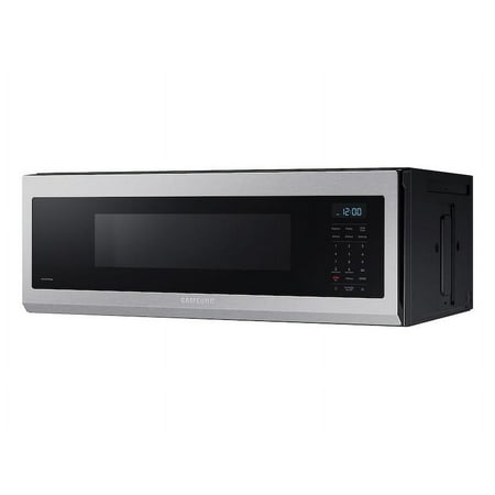 Samsung - 1.1 cu. ft. Smart SLIM Over-the-Range Microwave with 400 CFM Hood Ventilation, Wi-Fi & Voice Control - Stainless Steel