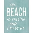 thumbnail image 3 of Lettered and Lined 19x24 Black Modern Framed Museum Art Print Titled - The Beach is Calling, 3 of 5
