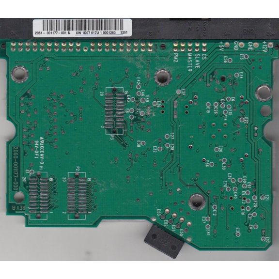 WD400BB-60DGA0, 2061-001177-001 B, WD IDE 3.5 PCB