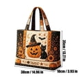 thumbnail image 2 of Digital Printed Halloween Large Capacity Handbag, Horror Spooky Fashion Style Shoulder Purse, Trendy Daily Carry Bag for Women Holiday Travel Outdoor Party Outfit Matching, 2 of 7