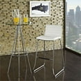 thumbnail image 3 of Home Square Dive 30.5" Stainless Steel Bar Stool in White - Set of 2, 3 of 5