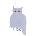 thumbnail image 1 of DOLITY 2 Pieces Reflective Flash Owl Decoy Statue with Bell, Hanging Realistic Fake Owl, 1 of 9