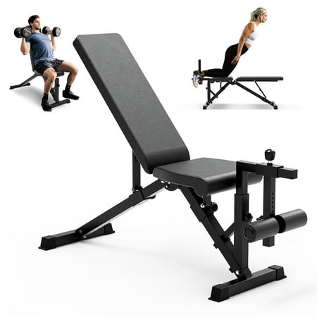 Condition photo showing New/Like New for mikolo adjustable weight bench with nordic curl foldable workout bench with nordic bench olympic weight bench for bench press with 600 lbs capacity