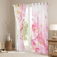 thumbnail image 3 of Manfei Pink Marbling Blackout Curtains,Lovely Initial S Curtains Pack of 2 (42x84 Each), 3 of 7