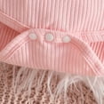 thumbnail image 5 of Xyant Baby Girl Clothes Fall Winter Outfit Long Sleeve Ruffle Romper Plaid Skirt Bow Headband 3 Pcs Set 0-18 Months, 5 of 9