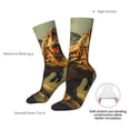 thumbnail image 2 of Yiaed Realistic Style Forest Dinosaur Print Great elasticity Crew Socks Sports socks for Men and Women, 2 of 5