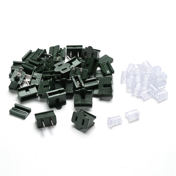 DELight 20Pcs SPT-1 Christmas Female and Male Slip Plug Vampire Plug UL Listed