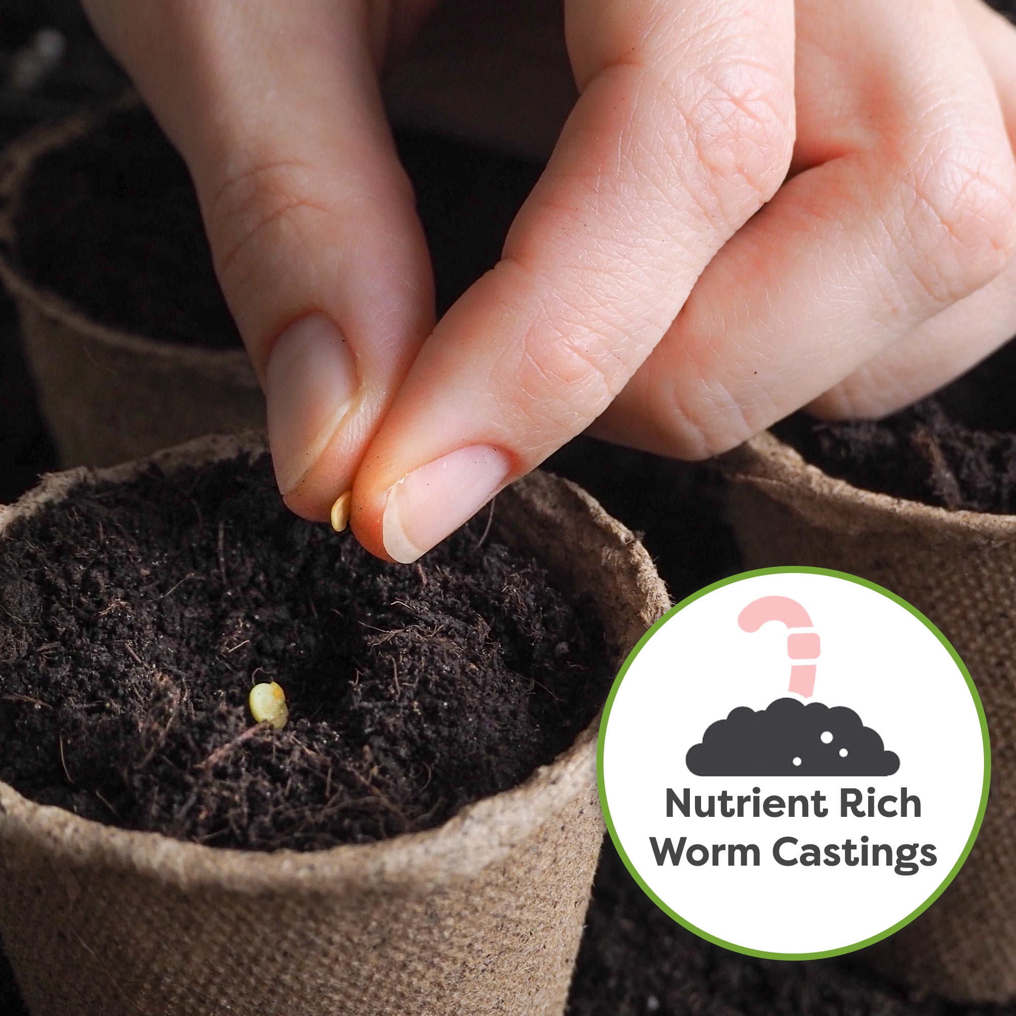 Organic Seed Starter Soil Mix 8qt., Perfectly Balanced Seed Sprouting Medium, Contains Worm Castings and Mycorrhizae