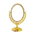 thumbnail image 1 of Tabletop Makeup Mirror /Rotation Platform Mirror/ Elegant/ Decorative/ Retro Desk Vanity Mirror Desktop Stand Mirror for Bath Gold Oval, 1 of 8