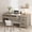 Ash, variant on Farmhouse Wood Home Office Desk with Drawers – 53.5" Executive Writing Table – Built-in Power Outlets, Adjustable File Cabinet – Distressed Finish-Not Include chair