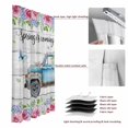 thumbnail image 6 of Spring Blackout Curtains for Bedroom/Living Room, Pinch Pleated Black Out Curtains, Truck Botanical Floral Leaf Butterfly Wooden Grain Room Darkening Window Drapes with Hooks 2 Panels, 39"x70", 6 of 8