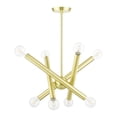 thumbnail image 6 of 45584-12 Livex Lighting Stafford - 8 Light Chandelier in Modern Style - 24 Inches wide by 20.25 Inches high-Satin Brass Finish, 6 of 8