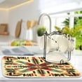 thumbnail image 5 of FREEAMG Indian Totem Design Dish Drying Mats Tableware Absorption Water Mat Home Decor Drying Pad for Kitchen Countertop, 18 X 24 Inch, 5 of 7