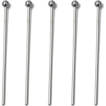 500Pcs 21 Gauge 304 Stainless Steel Ball Head pins 30x0.7mm Mini Metal Wire Pins Charms Small Ball Head Pins Needles with 2mm Head Stainless Steel Color for DIY Craft Jewelry Making Findings