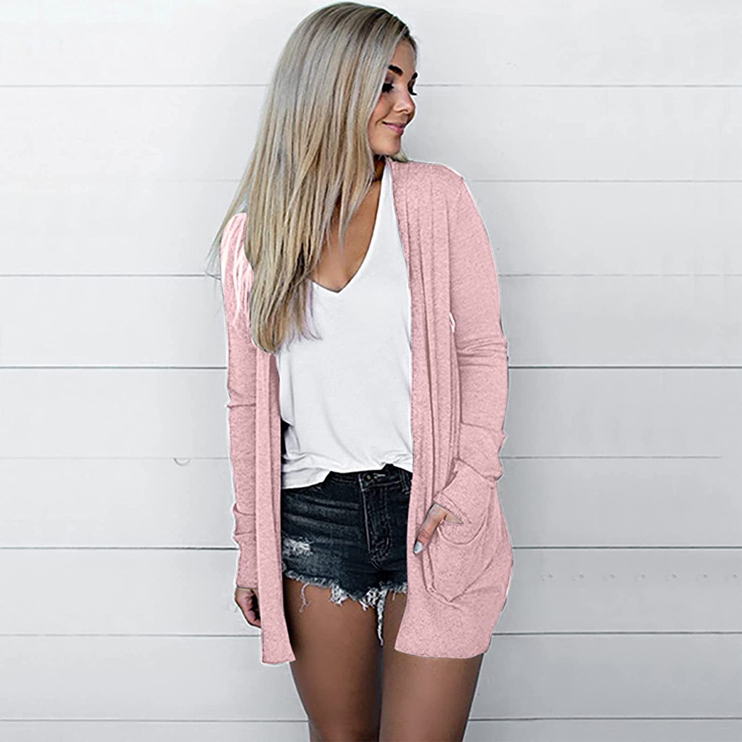 Knee length cardigan plus size deals