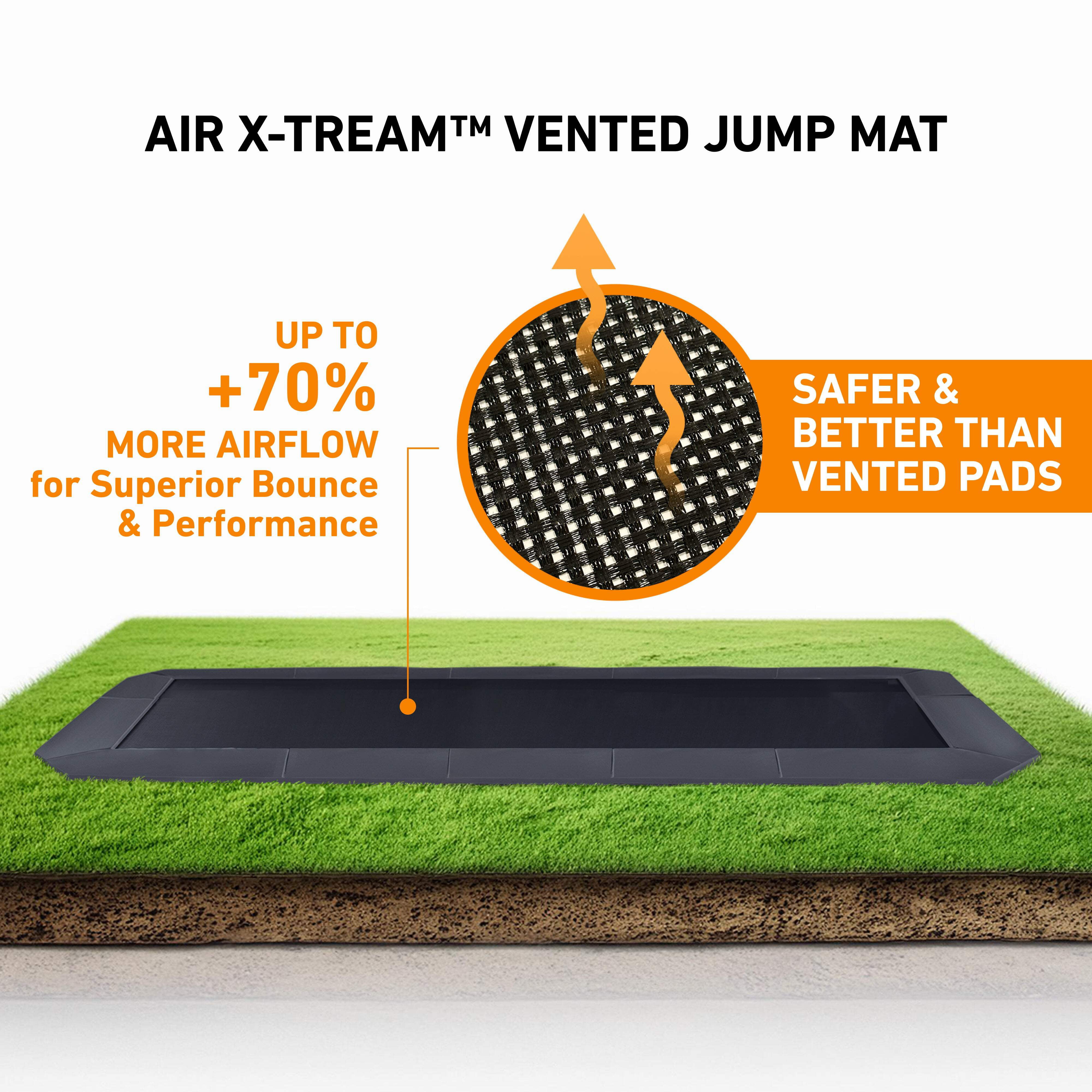 Summer Bundle! 12x18' Rectangle Pro-Line MAX Avyna In-Ground Trampoline + LED Lights + Cover