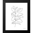 thumbnail image 2 of Zaman, Farida 12x14 Black Modern Framed Museum Art Print Titled - Doodle Leaves I, 2 of 5