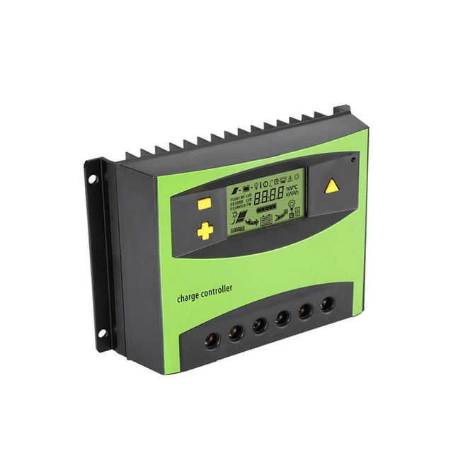 Billuyoard Controlador de carga solar 20A Controlador de de panel solar 12V / 24V Dual USB Parámetro ajustable Retroiluminación Pantalla LCD Conjuntos de muebles de dormitorio Billuyoard HA021014-00